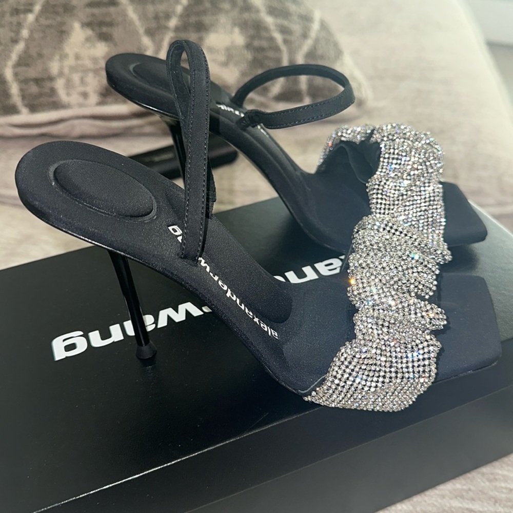 Women's Julie Scrunchie Embellished Slingback High Heel Sandals
